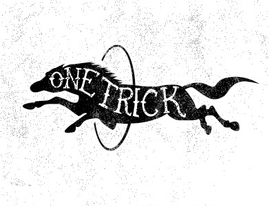 Ain't No One Trick Pony custom type hand drawn illustration logo pen pencil pony texture