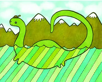 Hey Nessie cute loch ness monster mountains nessie