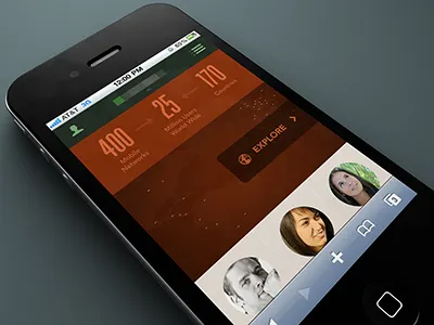 Mobile Site - Map CTA area design interface mobile rally interactive site ui ux web design website