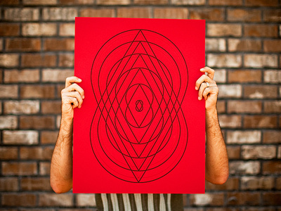 Inkefx - Vinyl Print 18x24 dark red inkefx print red screen printed vinyl