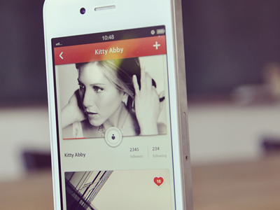 App_Pictalk app audio feeds interface ios iphone menu list photo popular profile settings ui