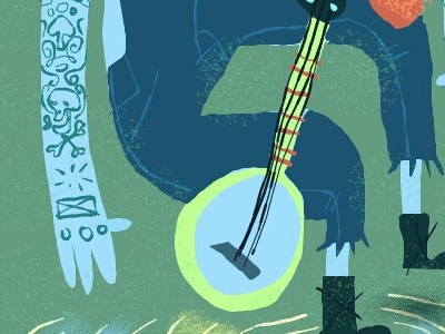 strawfoot banjo daily finger doodle paintjoy shuffling strawfoot weirdink