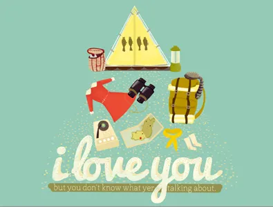 i love you but cute fun illustration moonrise kingdom