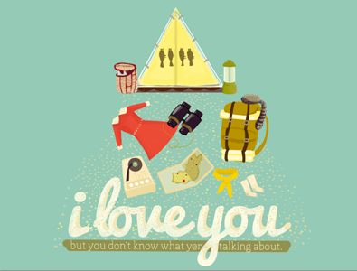 i love you but cute fun illustration moonrise kingdom