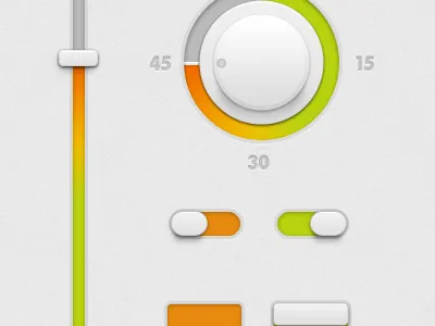 White Ui-kit (FREE PSD) app button freebie interface ios kit off on switch tits ui white