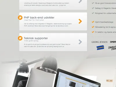 Job postings landingpage background box design gray image job job posting landingpage orange webdesign