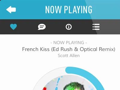 Now Playing screen app design music