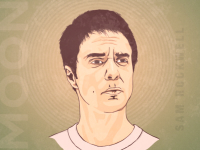 MOON lunar moon sam rockwell vector