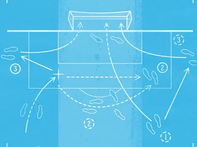 Decal Nº4 - Editorial Illustration argentina blue dance football galeano magazine soccer steps story tango typography