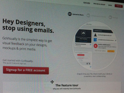 New home page app app site collaboration govisually website