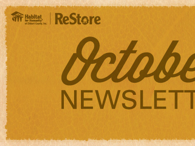 October Newsletter Header fall colors fall leaves fall themed layout habitat for humanity jordan a. kauffman overlay restore univers wisdom script