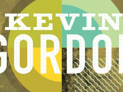 SBS55 Kevin Gordon circles gig poster holga poster shitty barn squiggles type