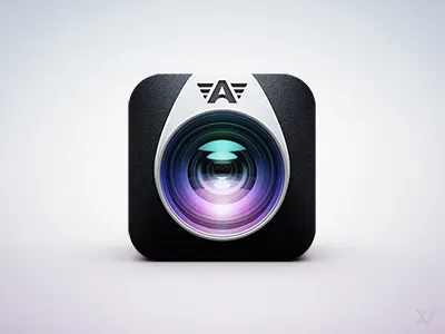 Camera Awesome App Icon II app awesome camera cinema 4d flare icon ios lens render