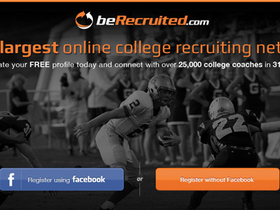 Landing Page football homepage landing sports