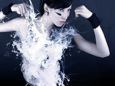 Fantasma abstract art design portrait retro