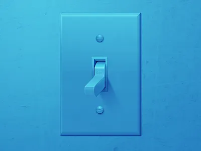 Light Switch blue light off on switch texture toggle