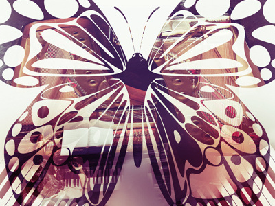Competition Poster 2013 butterfly illustration piano poster watercolor
