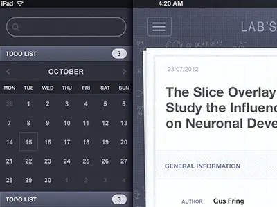 iLabManager UI for iPad experiment ipad lab science ui