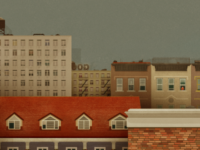 Rooftops #4 buildings christmas city illustrator rooftop texture urban vector