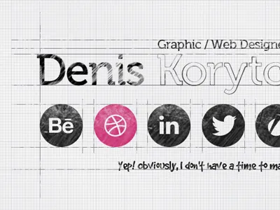 My Homepage draft homepage landing page personal site sketch under construction user interface