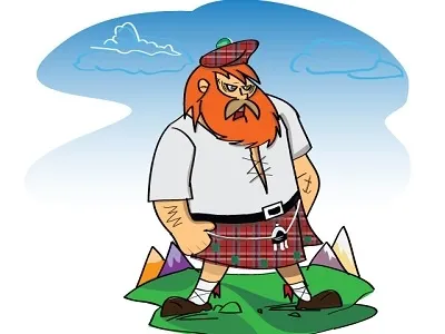 Scottsman Mascot cartoon characters illustration logo mascots