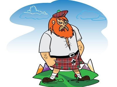 Scottsman Mascot cartoon characters illustration logo mascots