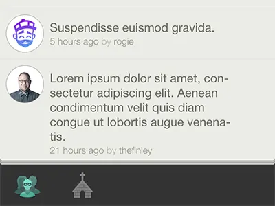 Tab Bar — First Two app church cross faith ios iphone prayer prayrbox