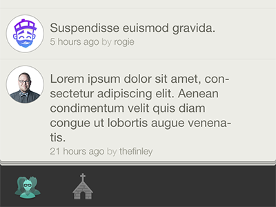 Tab Bar — First Two app church cross faith ios iphone prayer prayrbox