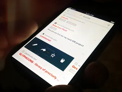 kippt iPhone App flat interface iphone kippt slide ui ux white