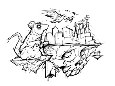 about to go get this tattoo... bird city ink pen rat skull tattoo