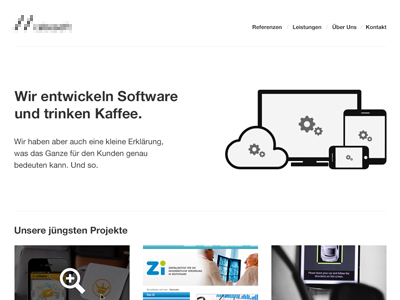 One Page Love black company grid layout swiss website white