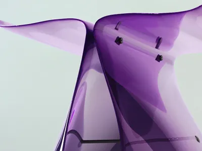 Butterfly Stool Sori Yanagi 3d designer furniture furniture modern plexiglass purple stool vintage