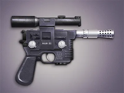 Han Solo Blaster »HAN 21« blaster gun han solo illustration photoshop pistol star wars weapon
