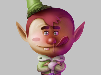 Elf christmas draw elf illustration kid photoshop samuel suarez