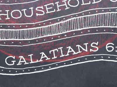 Galatians 6:10 bible verse ribbons typography