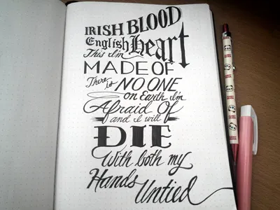 Lettering Lyrics, Morrissey hand lettering morrissey pen script sketchbook typography