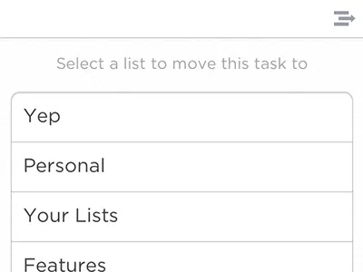 Move Task cheddar iphone