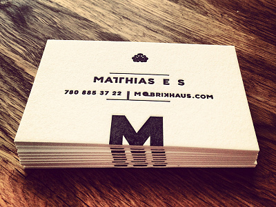 My Cards 220lb crane business cards letterpress personal branding