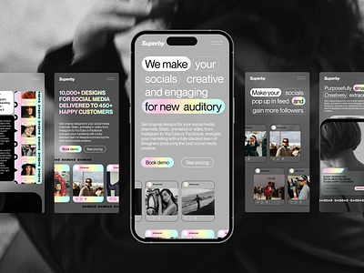 Ui design of mobile version for social platform app branding design figma graphic design logo mobile ui ui design ux ux design web webdesign website website design