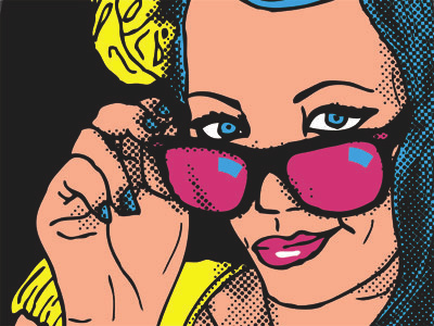 Cruiser Deck II - Greed halftone illustration longboard pop art skateboard