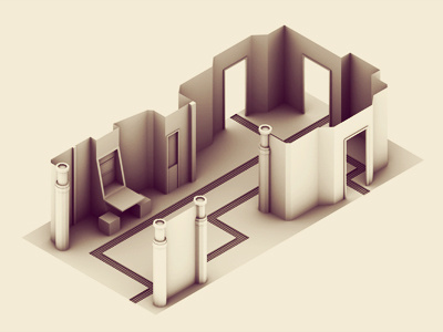 Level-001 3d base c4d cinema 4d doors drain game grate level level design low poly lowpoly model render sci fi science fiction scifi stage