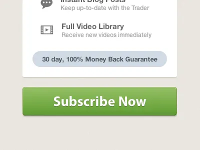 Subscribe Now button green price subscribe table