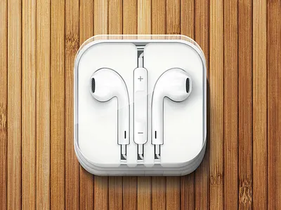 iPhone 5 Headphones box earpods five headphone icon iphone music plastic sound wood