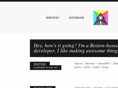Brand New DSGN* awesomesauce cmyk free serif html5 portfolio proxima nova responsive reverse video sass website