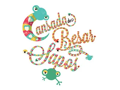 Toad Typography color design graphic hearts illustration typography