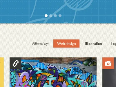 Portfolio WordPress Theme filters pattern portfolio post types slider texture theme wordpress