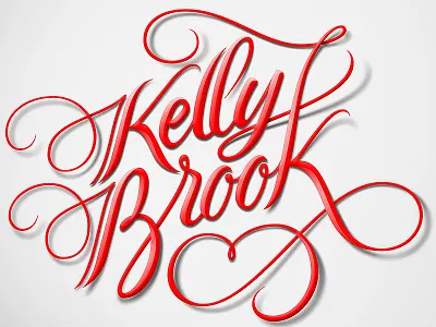 Kelly Brook – final version #2 brush pen calligraphy custom type handwritten lettering