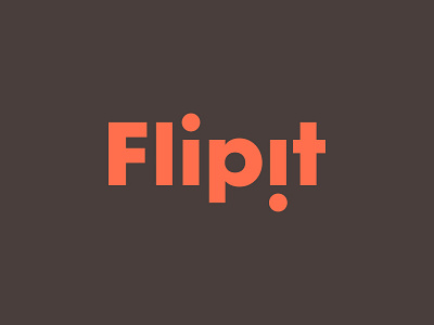 Flipit futura bold logo mark thick type