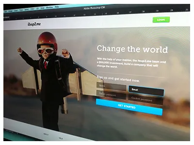 Change the World clean homepage ideas launch simple