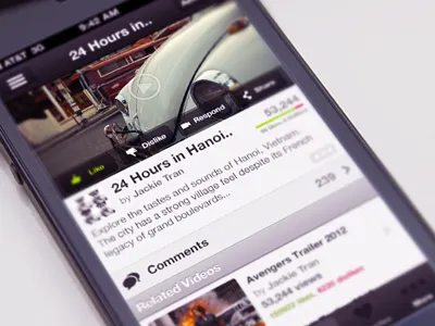 Youtube+ Video Detail page app design interface tube ui user video you youtube